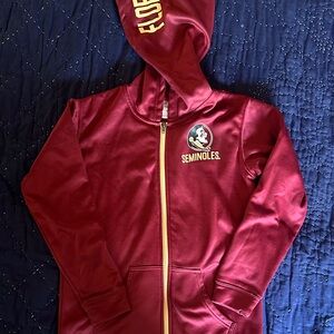 Rivalry Threads Maroon FSU  Seminoles Full-Zip Hoodie Size L